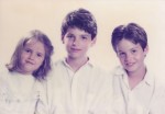 Greg (center), his brother Andrew, and his sister Liza