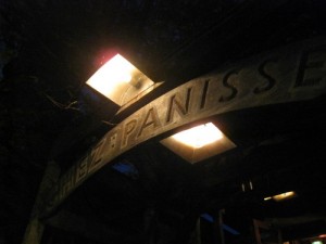 Chez Panisse sign on the way out after an excellent meal Chez Panisse sign