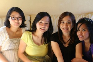 Yenari and her friends from nursing school Yenari and her friends from nursing school